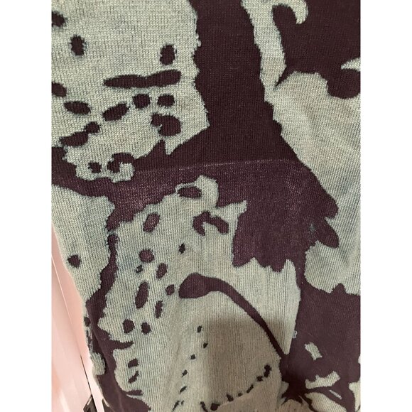 Women's Vintage Camo Mixed Media Full Zip Sweater, Camo, Medium - Picture 3 of 6